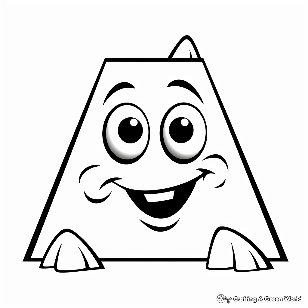 Simplistic Trapezoid Coloring Pages for Beginners 2