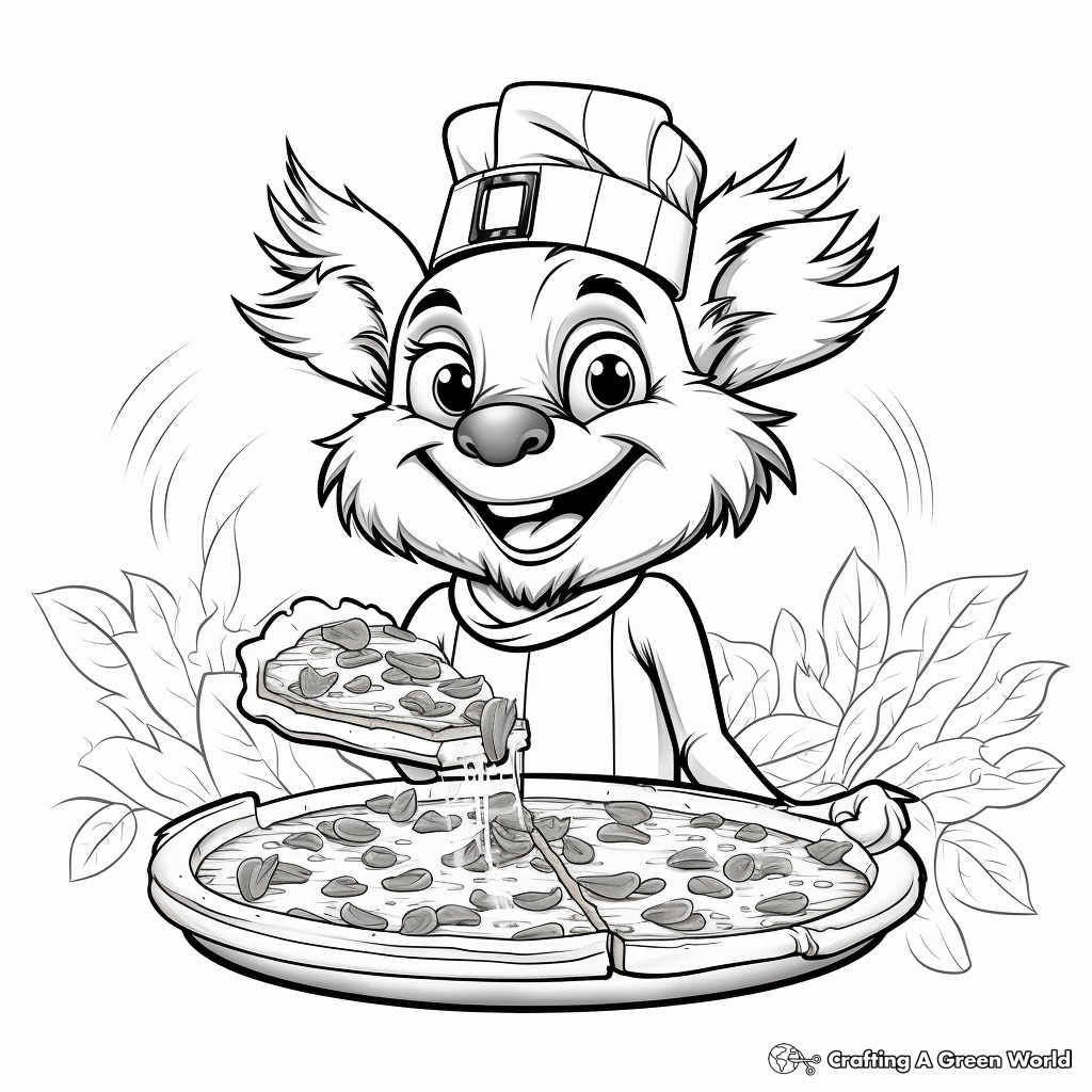 Sizzling Buffalo Pizza Coloring Pages for Spicy Lovers 1