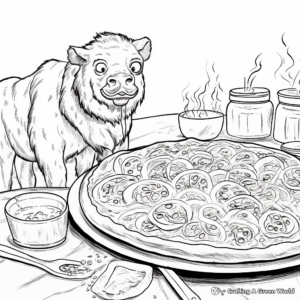 Sizzling Buffalo Pizza Coloring Pages for Spicy Lovers 2