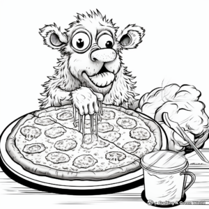 Sizzling Buffalo Pizza Coloring Pages for Spicy Lovers 4