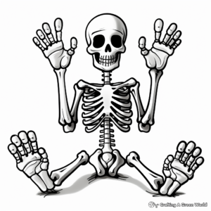 Skeleton Toes Anatomy Coloring Pages 2