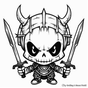 Skull and Cross Swords Coloring Pages 4