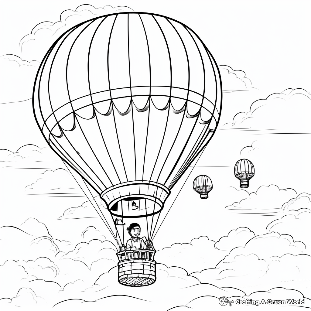 Sky High Balloon Coloring Pages 2