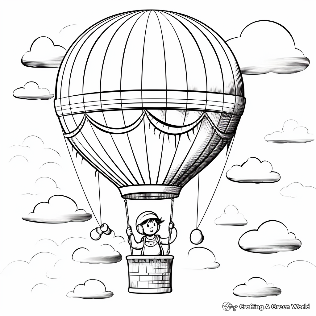 Sky High Balloon Coloring Pages 4