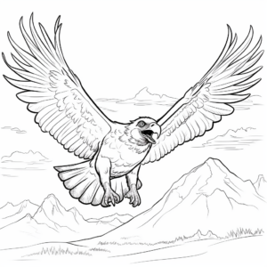 Skyward Flying Vulture Coloring Page 4