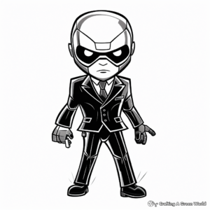 Sleek Spy Suit Coloring Pages 1