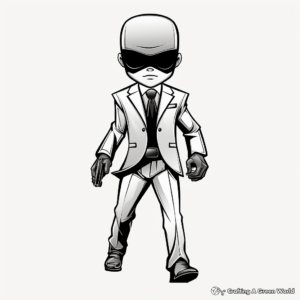 Sleek Spy Suit Coloring Pages 2