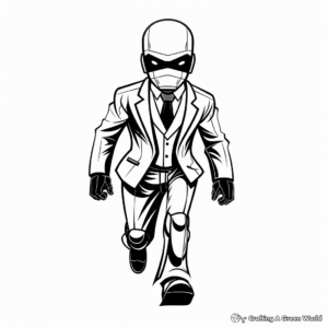 Sleek Spy Suit Coloring Pages 3