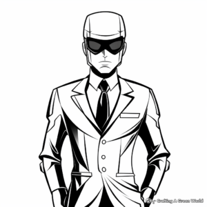 Sleek Spy Suit Coloring Pages 4