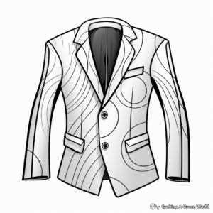 Sleek Suit Jacket Coloring Pages 2
