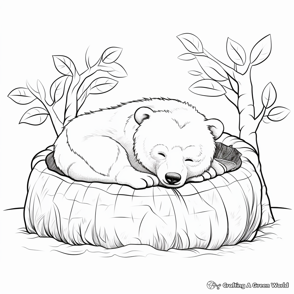 Sleeping Bear Hibernation Coloring Sheets for All Ages 2