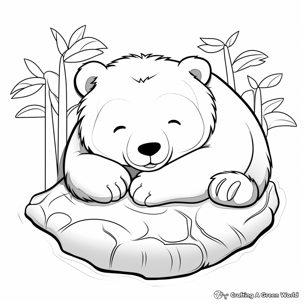 Sleeping Bear Hibernation Coloring Sheets for All Ages 3