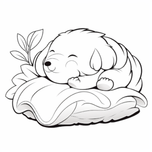 Sleeping Beaver Coloring Pages for Relaxation 1