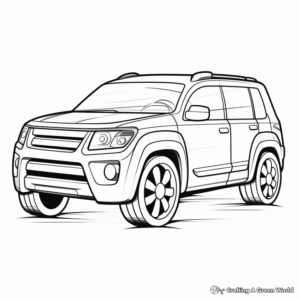 Small Printable Coloring Pages of Cars for Kids 3