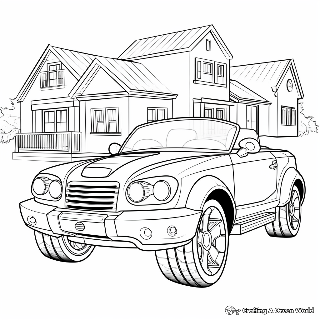 Small Printable Coloring Pages of Cars for Kids 4