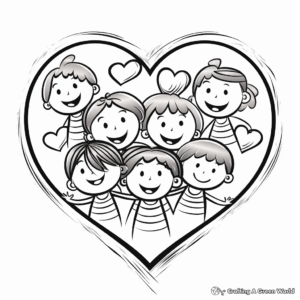 Smiling Faces Spreading Love Coloring Pages 3