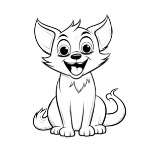 Smiling Siamese Cat Coloring Pages 3