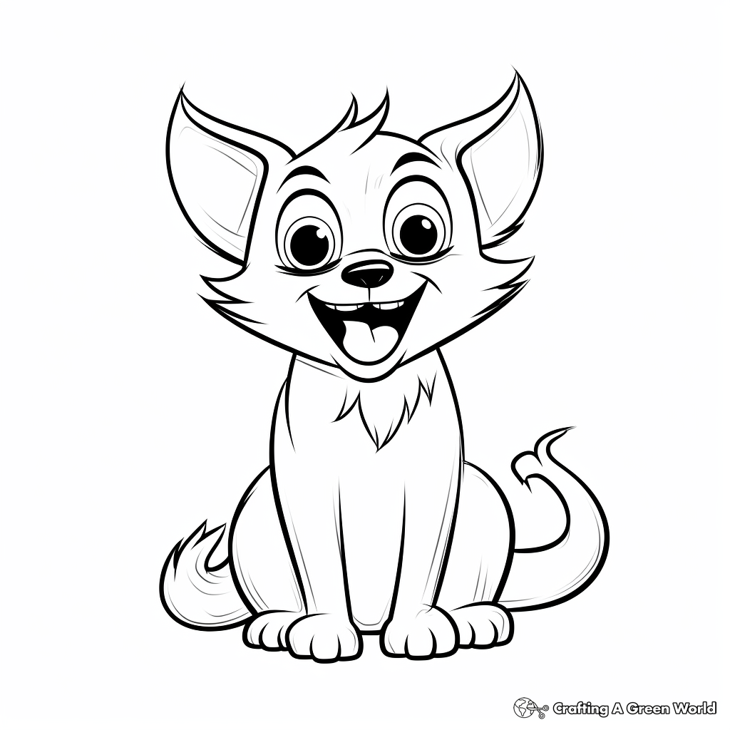 Smiling Siamese Cat Coloring Pages 3