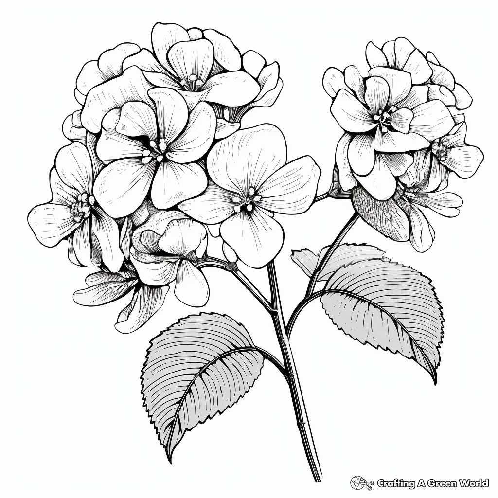 Smooth Hydrangea: Kid-Friendly Coloring Pages 1