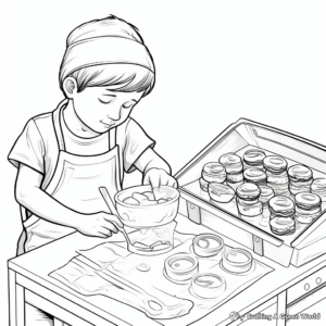 S'mores Making Process Coloring Pages 2