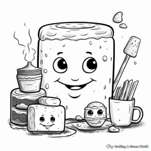 S'mores with Alternative Ingredients Coloring Pages 1