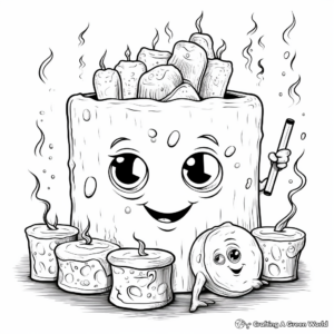 S'mores with Alternative Ingredients Coloring Pages 2