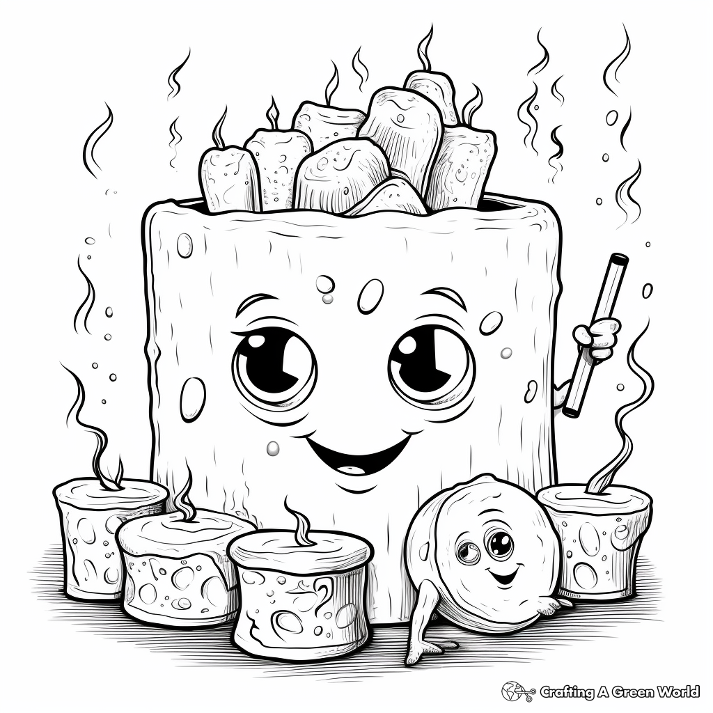 S'mores with Alternative Ingredients Coloring Pages 2