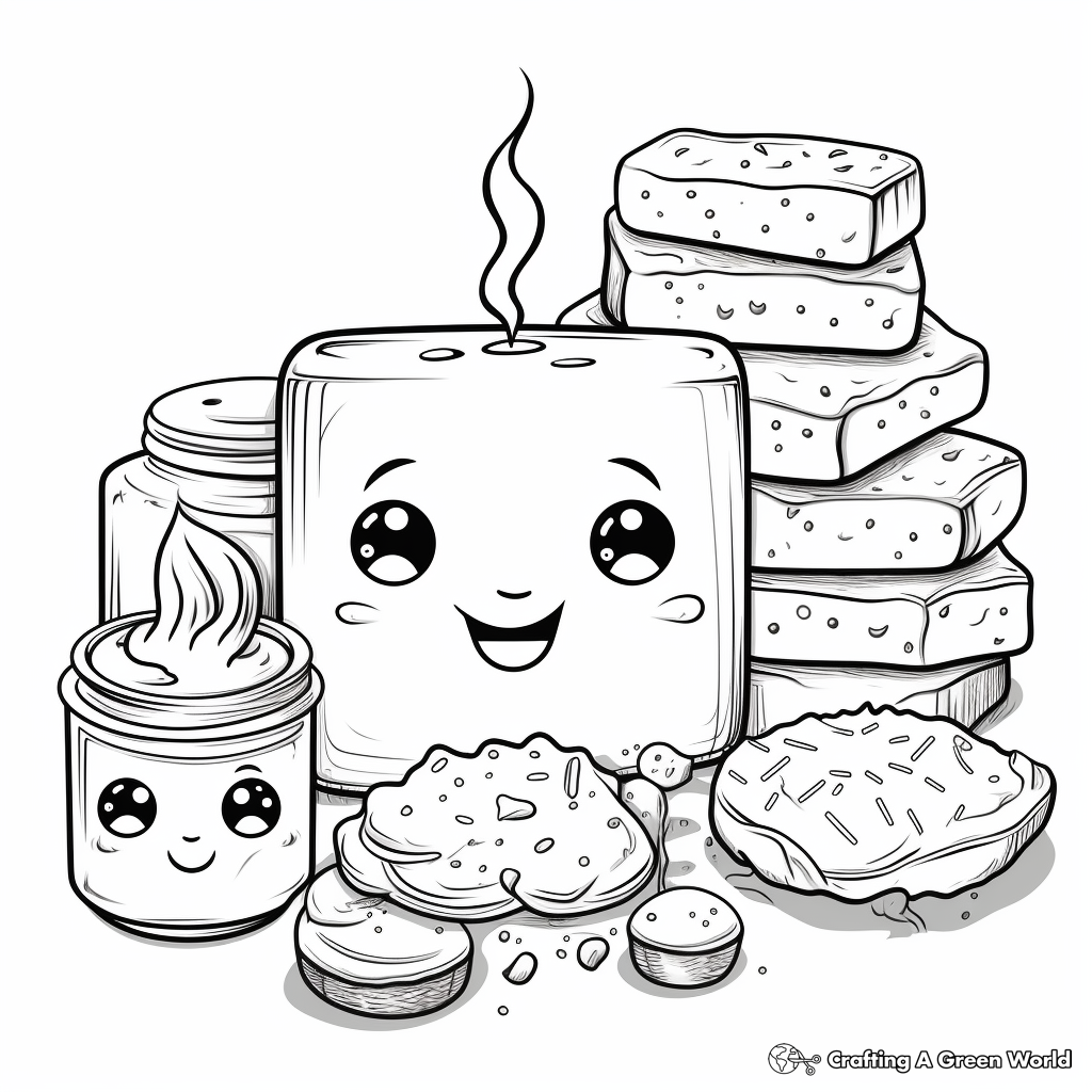 S'mores with Alternative Ingredients Coloring Pages 4