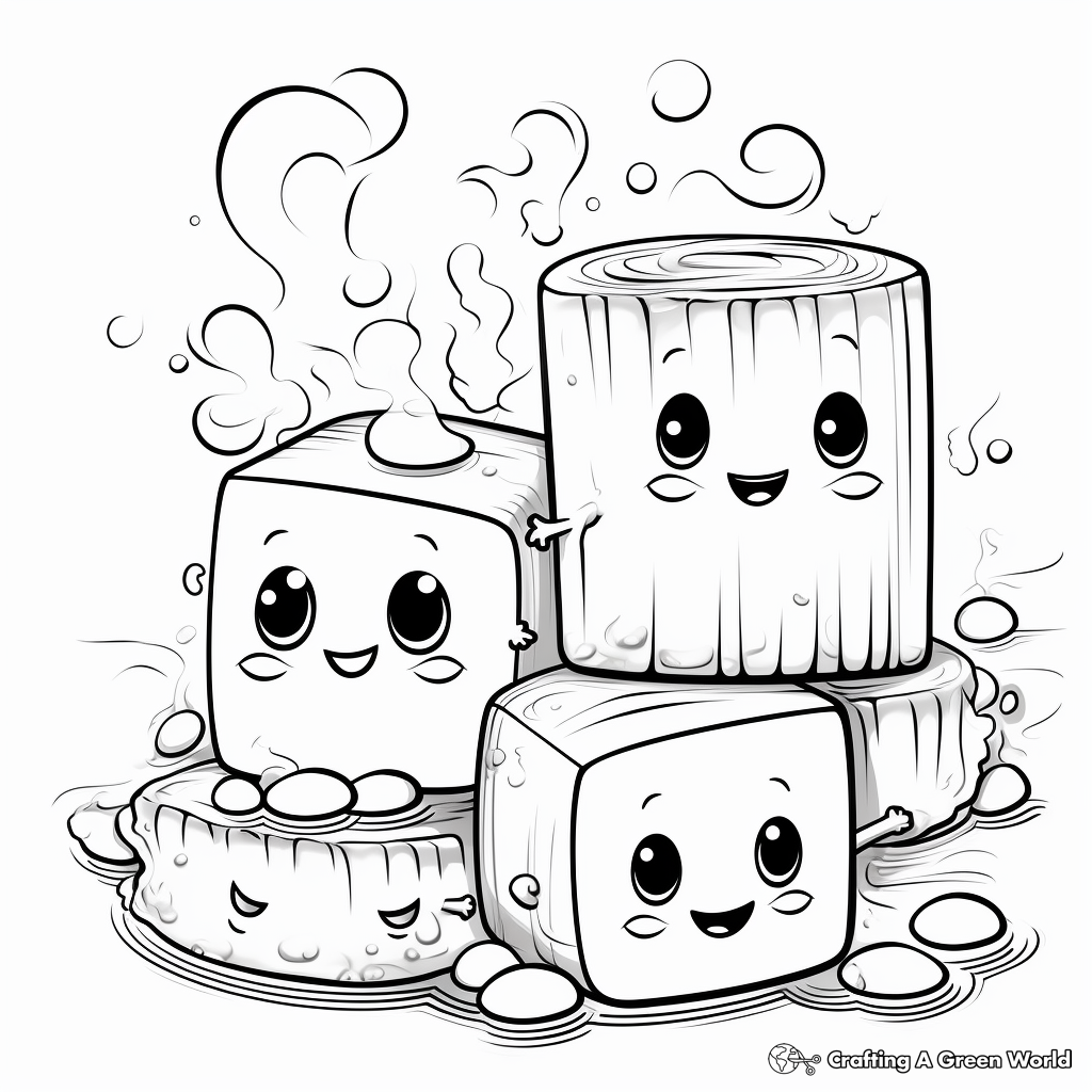 S'mores with Marshmallows Coloring Pages 1