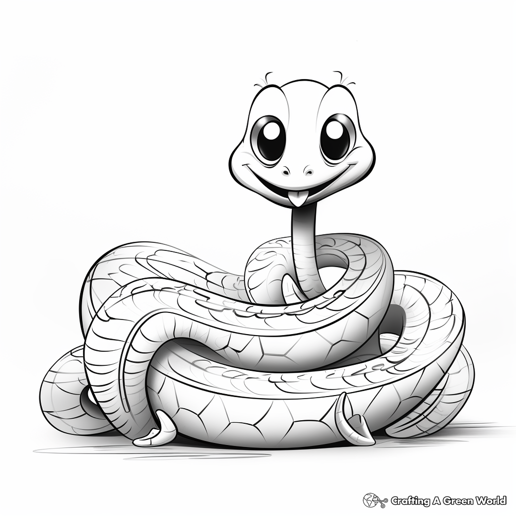 Snake Slithering Movement Adaptation Coloring Pages 2