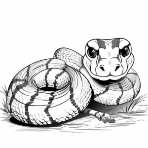 Snake Slithering Movement Adaptation Coloring Pages 4