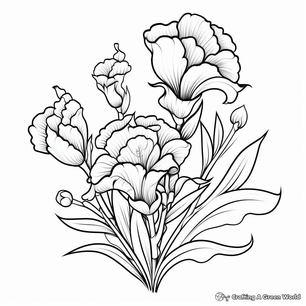 Snapdragon Flower Coloring Pages for Kids 2