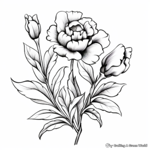 Snapdragon Flower Coloring Pages for Kids 3