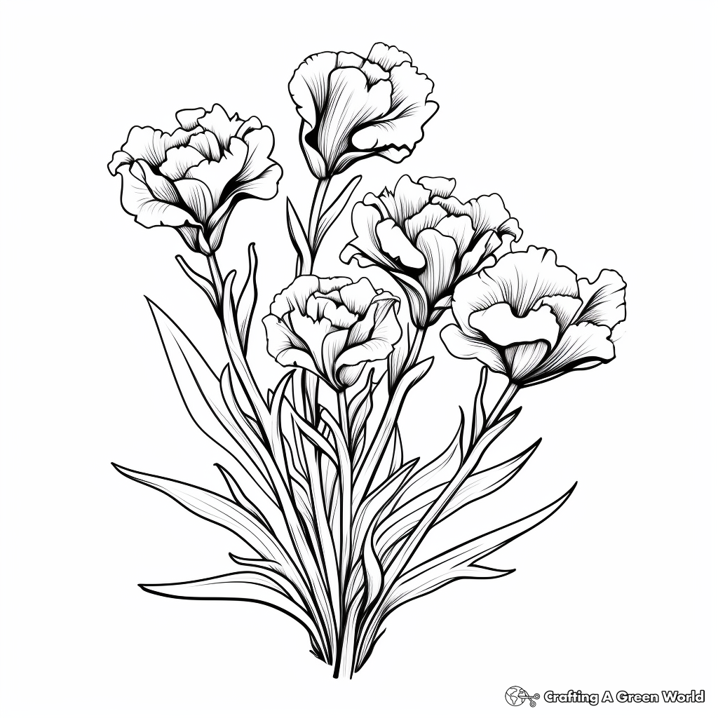 Snapdragon Flower Coloring Pages for Kids 4
