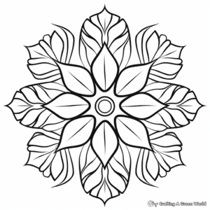 Snowflake Mandala Coloring Pages 1