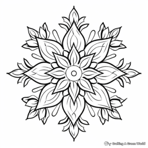 Snowflake Mandala Coloring Pages 3