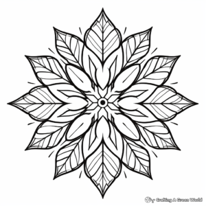 Snowflake Mandala Coloring Pages 4