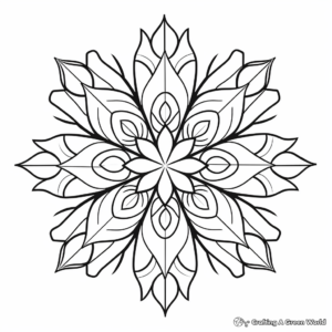 Snowflake Mandalas for Mindfulness Coloring 1