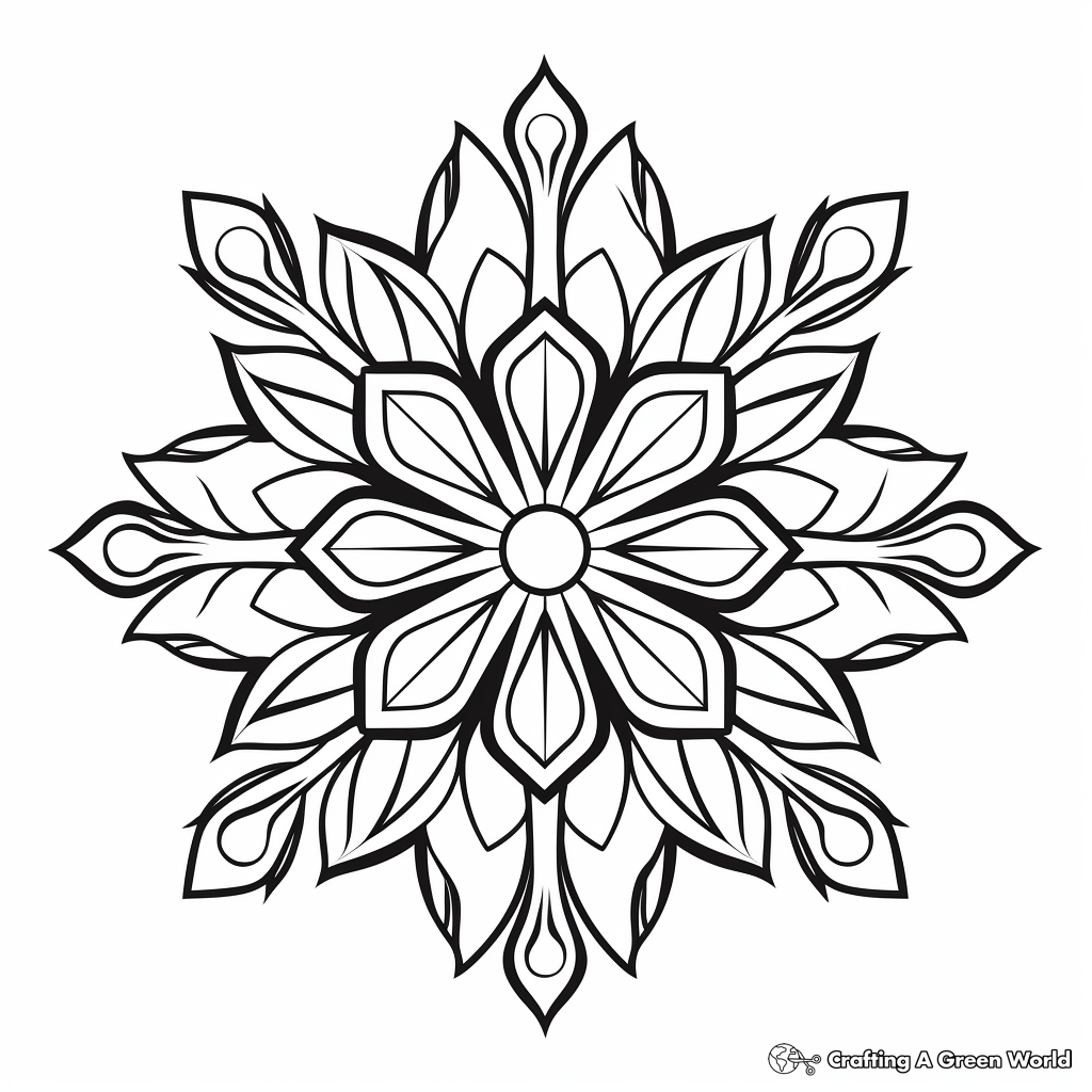 Snowflake Mandalas for Mindfulness Coloring 2