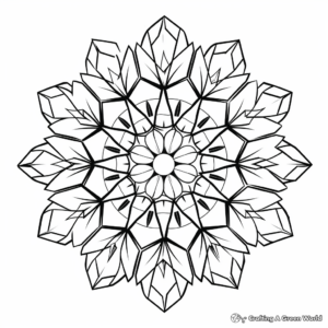Snowflake Mandalas for Mindfulness Coloring 3