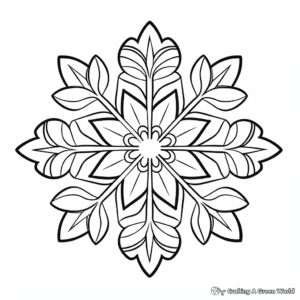 Snowflake Mandalas for Mindfulness Coloring 4