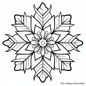 Snowflakes & Winter Scenery Coloring Pages 3