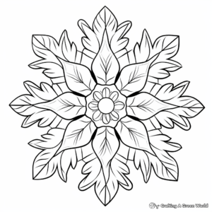 Snowflakes & Winter Scenery Coloring Pages 4