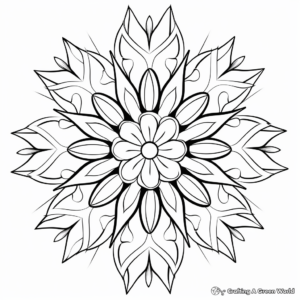 Snowflakes in Motion: Action-Packed Coloring Pages 3