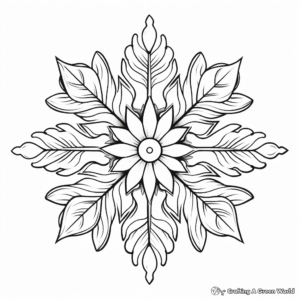 Snowflakes in Motion: Action-Packed Coloring Pages 4
