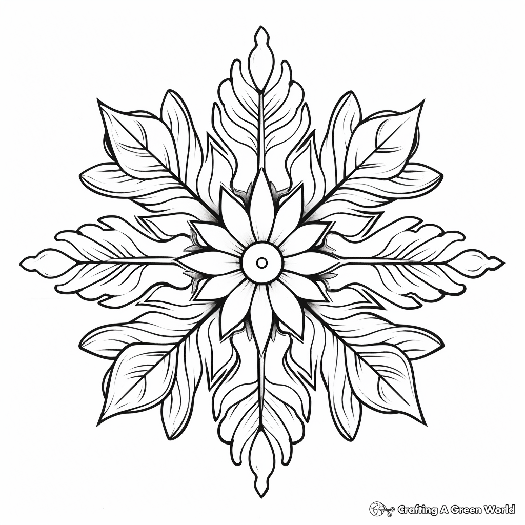 Snowflakes in Motion: Action-Packed Coloring Pages 4
