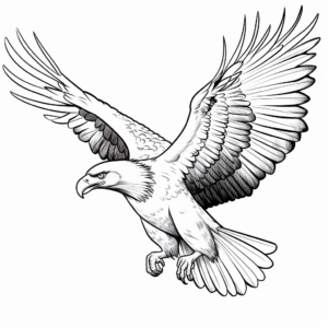 Soaring African Fish Eagle Coloring Pages 3