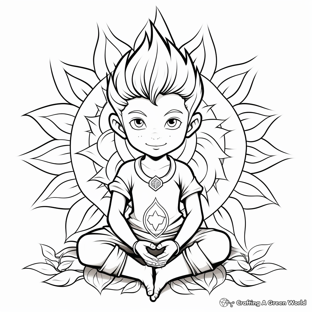 Solar Plexus Chakra Coloring Pages for Healing 4