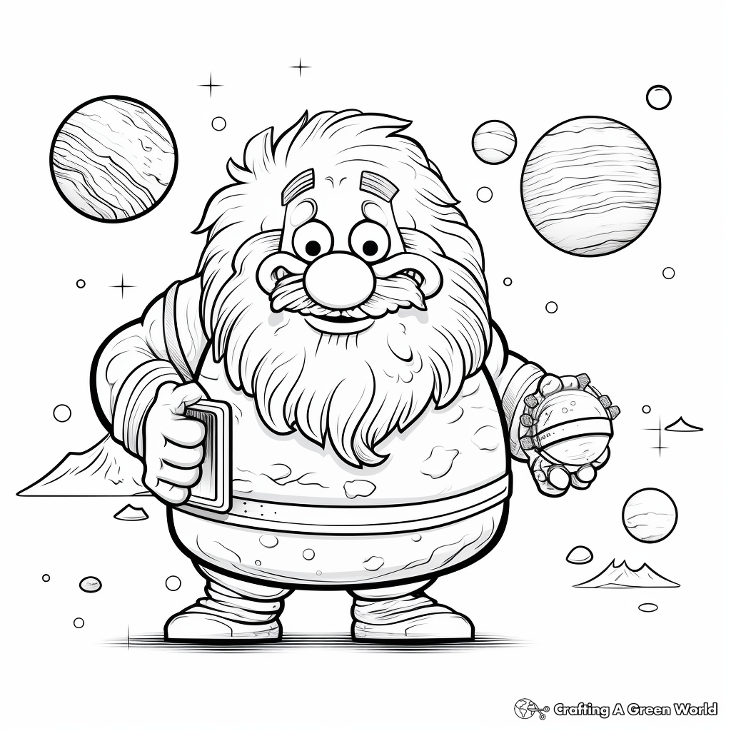 Solar System Dwarf Planets Coloring Workbook Pages 2