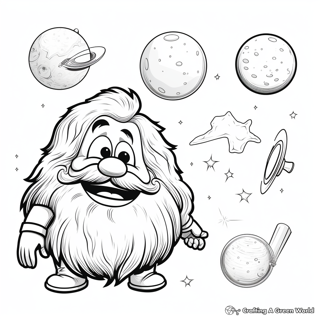 Solar System Dwarf Planets Coloring Workbook Pages 3